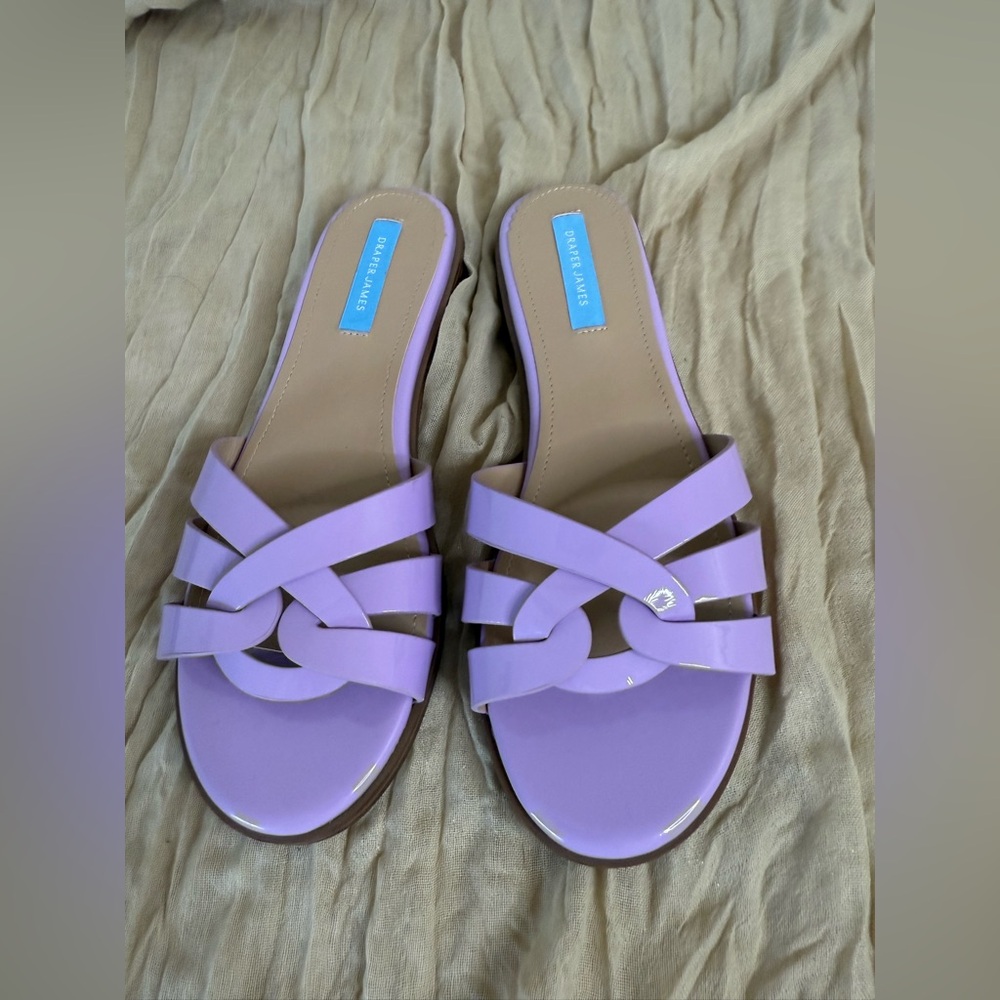 Draper James Lavender Patent Leather Andy Sandals